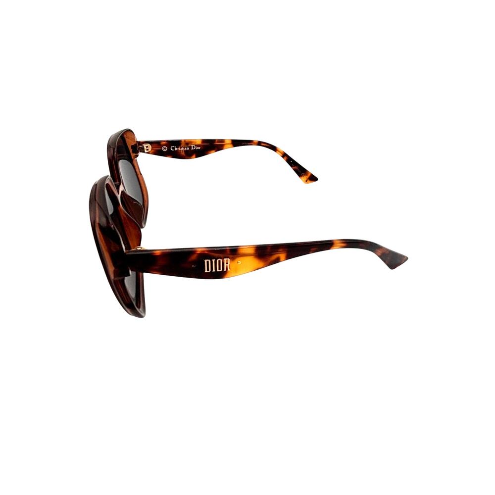 Christian Dior Nuance Gray Rounded Tortoise Shell Sunglasses - Picture 4 of 7